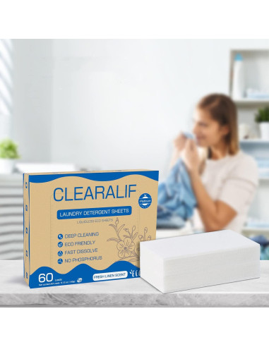 Hojas de Detergente Ecológicas CROS - 60 Cargas Lino Fresco