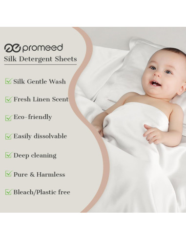 Hojas de detergente ecológicas PROMEED para seda 30 hojas
