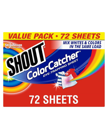 Hojas Atrapa Color Shout 72 Unidades para Lavandería
