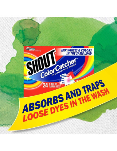 Hojas Atrapa Color Shout 72 Unidades para Lavandería