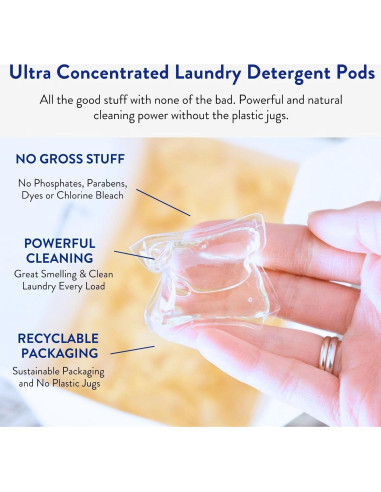 Cápsulas de detergente hipoalergénicas The Clean People 96 unidades - Aroma fresco