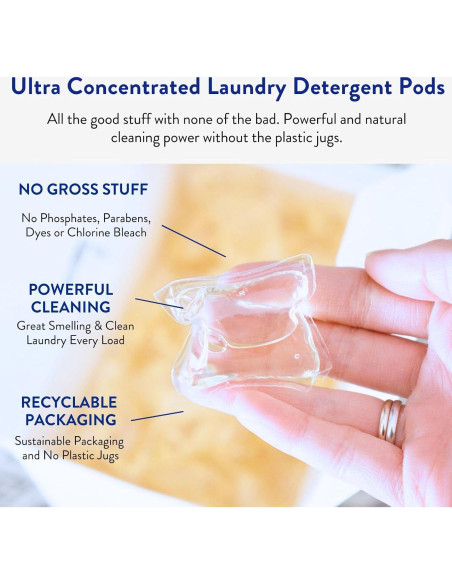 Cápsulas de detergente hipoalergénicas The Clean People 96 unidades - Aroma fresco