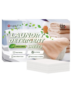 Hojas de detergente para ropa Orighty 60 unidades aroma lino