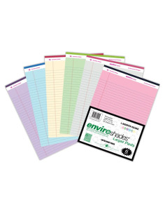 Bloc de Notas Legales Ecológicos ROARING SPRING - 6 Colores