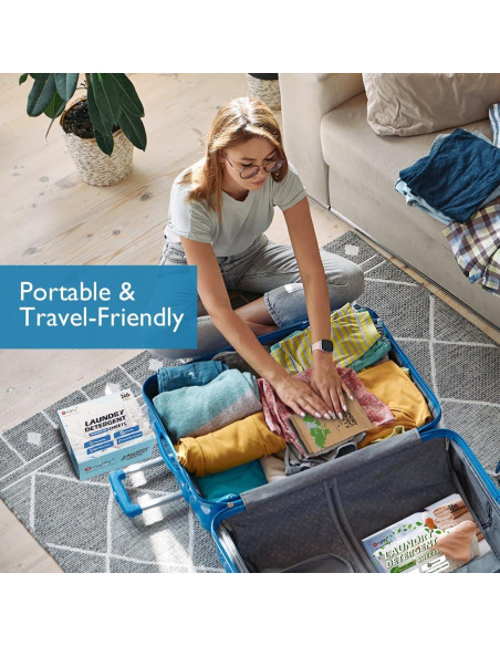 Hojas de detergente para ropa Orighty 60 unidades aroma lino