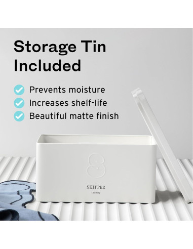 Hojas de Detergente para Ropa Skipper - 120 Hojas (240 Cargas) - Flor de Naranja