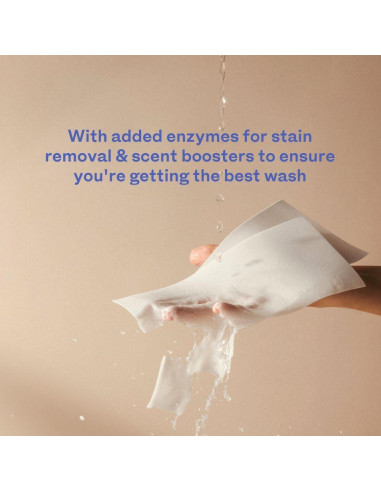 Hojas de Detergente para Ropa Skipper - 120 Hojas (240 Cargas) - Flor de Naranja