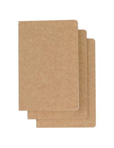 Conjunto de 3 Cuadernos de Viaje TWONE A5 Kraft 96 Páginas