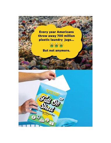 Tiras de Detergente Ecológico Shinesty - 30 Cargas Sin Fragancia