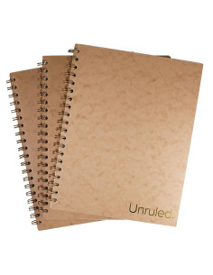 Cuaderno Espiral Unruled Sin Rayas 3 Piezas 26.67x20.32cm