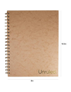 Cuaderno Espiral Unruled Sin Rayas 3 Piezas 26.67x20.32cm 2