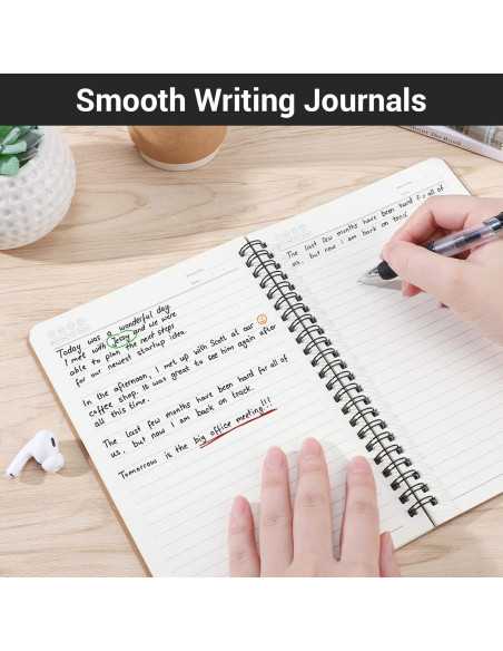 Cuaderno Espiral Rayado EUSOAR A5 Kraft 3 Paquetes 120 Páginas