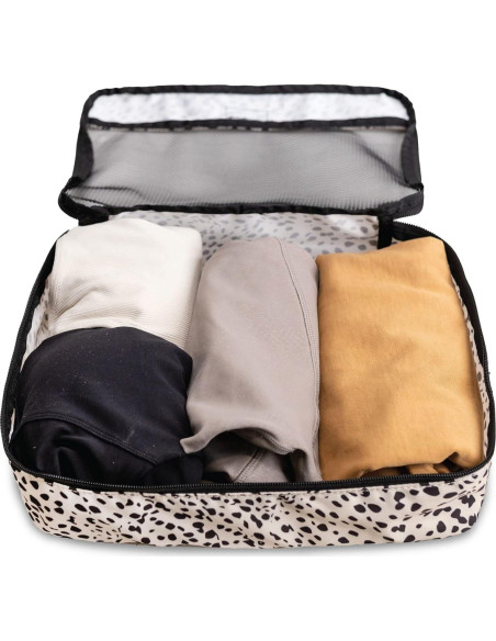Set de Cubos de Empaque Jadyn 6 Piezas para Viaje - Manchas de Guepardo