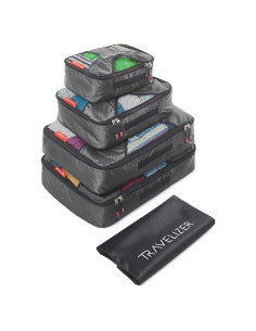 Cubos de Empaque para Viaje Travelizer 5 Piezas Gris