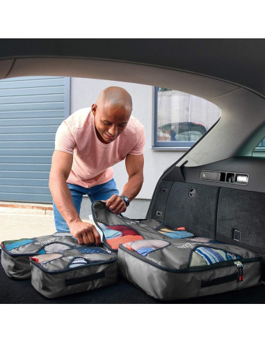 Cubos de Empaque para Viaje Travelizer 5 Piezas Gris