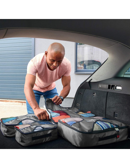 Cubos de Empaque para Viaje Travelizer 5 Piezas Gris