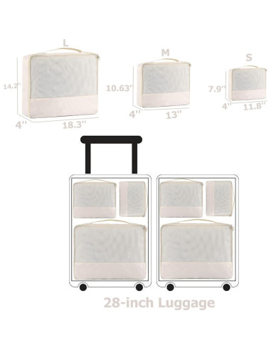 Cubos de Empaque DoubleTrip 6 Piezas para Maletas 28" Nylon