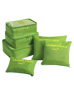 Set de 6 Cubos de Empaque INVODA para Viaje Verde