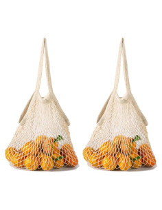 2 Bolsas de Malla Reutilizables TUPANDY para Frutas y Verduras