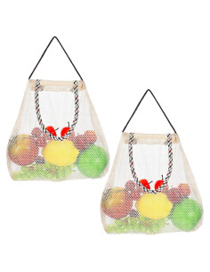 2 Bolsas Colgantes de Malla Fyntave para Frutas y Verduras