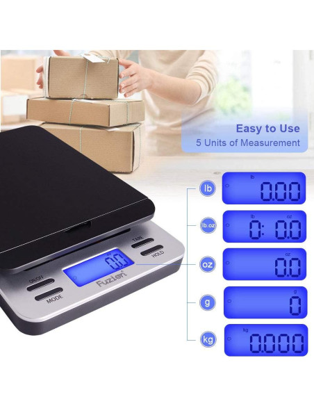 Báscula Postal Digital Fuzion 39 kg con Función Tara y Retención