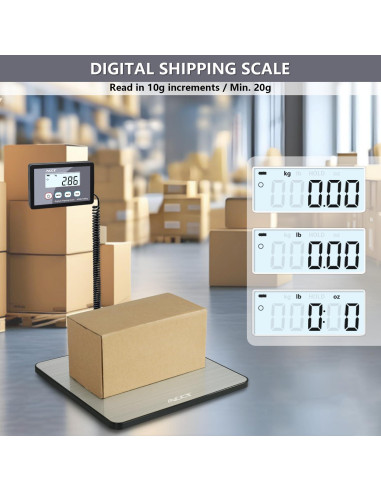 Báscula Postal Digital ACCT 180kg con Función de Tara y Retención