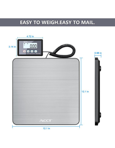 Báscula Postal Digital ACCT 180kg con Función de Tara y Retención