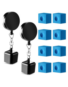 Set de Soporte y Tizas para Taco de Billar Wettarn - 2 Soportes y 8 Tizas