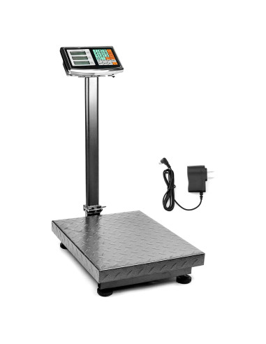 Báscula Postal Digital QWORK 300kg Plegable Acero 50.3x40cm