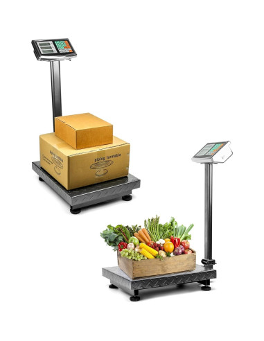 Báscula Postal Digital QWORK 300kg Plegable Acero 50.3x40cm