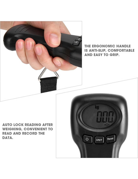 Báscula de Equipaje Digital TROUVAILLE 44kg Pantalla LCD