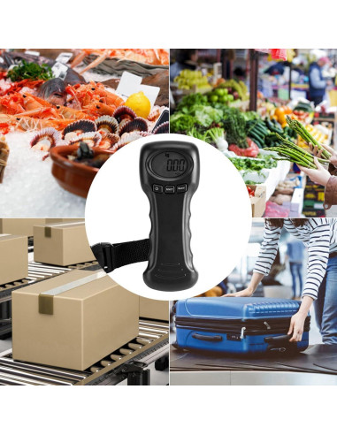 Báscula de Equipaje Digital TROUVAILLE 44kg Pantalla LCD