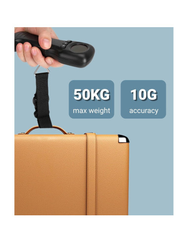 Báscula de Equipaje Jectse 50kg Portátil con Lectura Automática