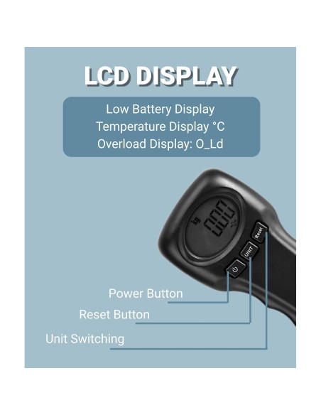 Báscula de Equipaje Jectse 50kg Portátil con Lectura Automática
