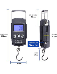 Paquete de 2 Balanzas Digitales de Pescado KABUDA 50kg LCD 2