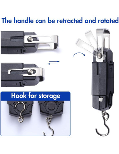 Paquete de 2 Balanzas Digitales de Pescado KABUDA 50kg LCD
