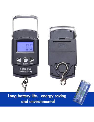 Paquete de 2 Balanzas Digitales de Pescado KABUDA 50kg LCD