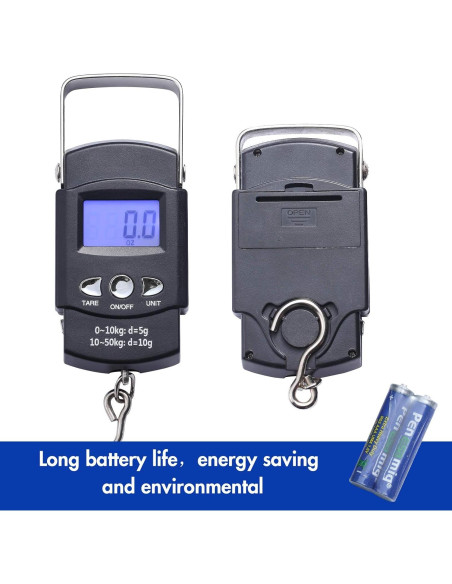 Paquete de 2 Balanzas Digitales de Pescado KABUDA 50kg LCD