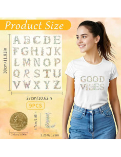 9 Transferencias de Plancha EoBeCy Alfabeto Floral 27x30cm 2