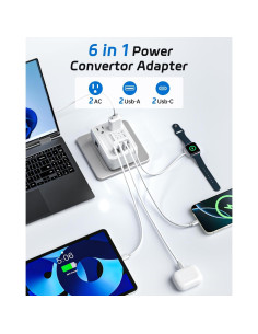 Convertidor de Voltaje DOACE 350W 220V a 110V con USB 2