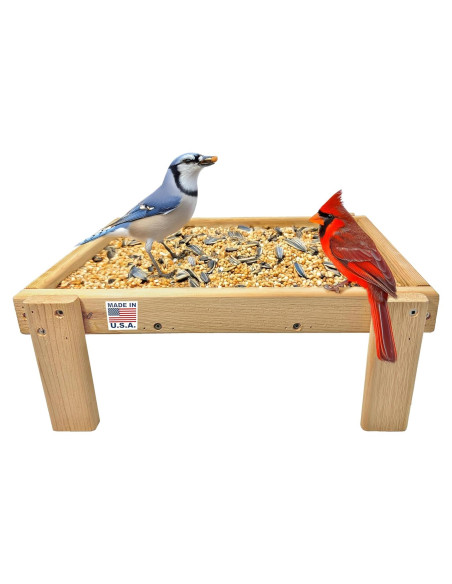 Bandeja de Alimentación para Aves DutchCrafters de Cedro 43x38 cm