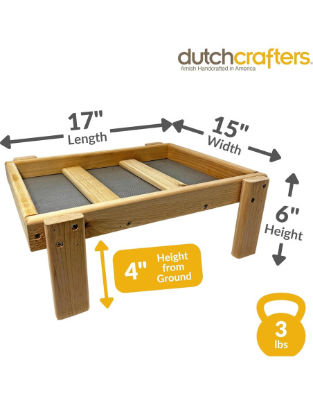 Bandeja de Alimentación para Aves DutchCrafters de Cedro 43x38 cm