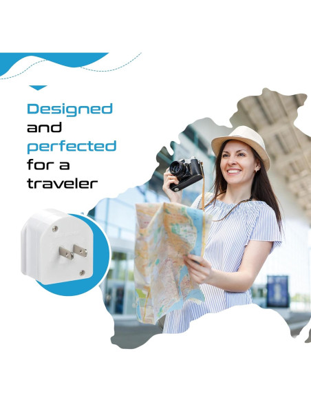 Adaptador de Enchufe Ceptics Sudáfrica a EE. UU. y Australia - Tipo M a A/I