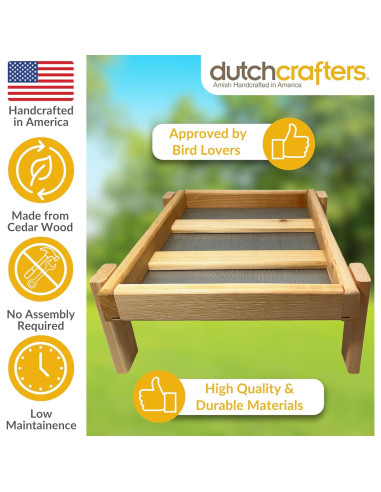 Bandeja de Alimentación para Aves DutchCrafters de Cedro 43x38 cm