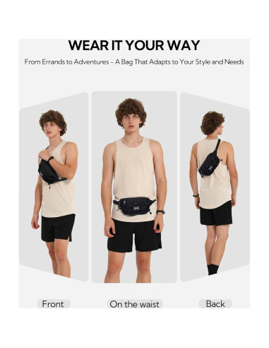 Mochila de Cadera WATERFLY 1.5L Antirrobo Impermeable