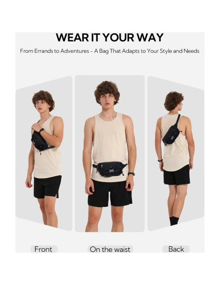 Mochila de Cadera WATERFLY 1.5L Antirrobo Impermeable