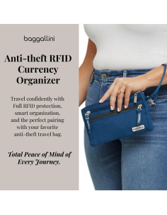 Organizador de Moneda Antirrobo Baggallini Negro 20.3x10.8 cm 2