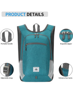 Mochila Plegable Impermeable ZAYOKO 20L para Senderismo 2