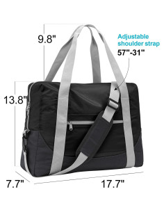 Bolsa de Viaje Cambond 30L Negra - Artículo Personal 45.7x35.1x20.3 cm 2