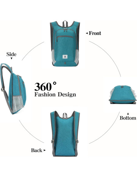 Mochila Plegable Impermeable ZAYOKO 20L para Senderismo